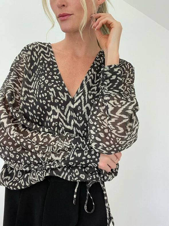 Kira Aztec Animal Blouse
