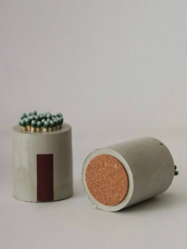 Concrete White Match Holder/Striker