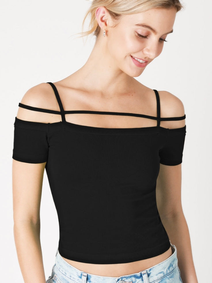 Strappy off shoulder top new arrivals