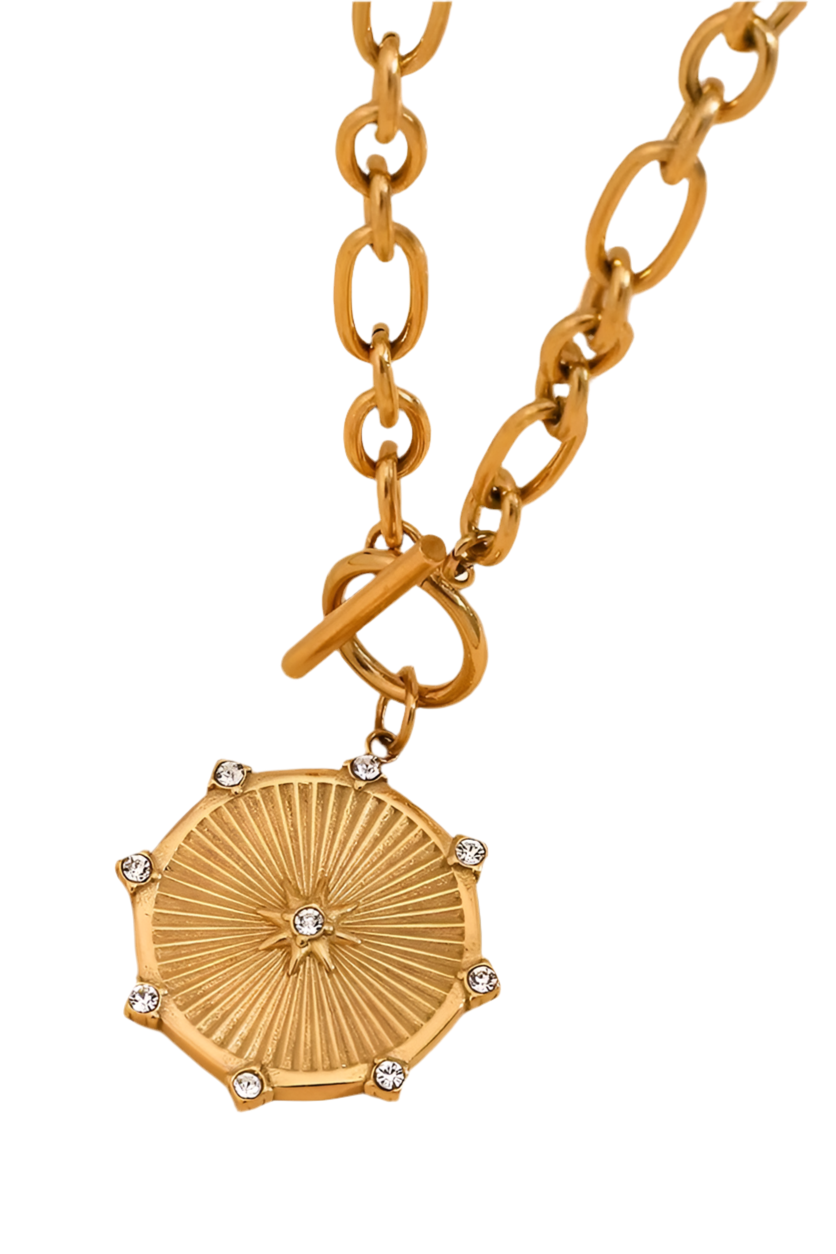 Sara Starburst Medallion with Toggle Clasp