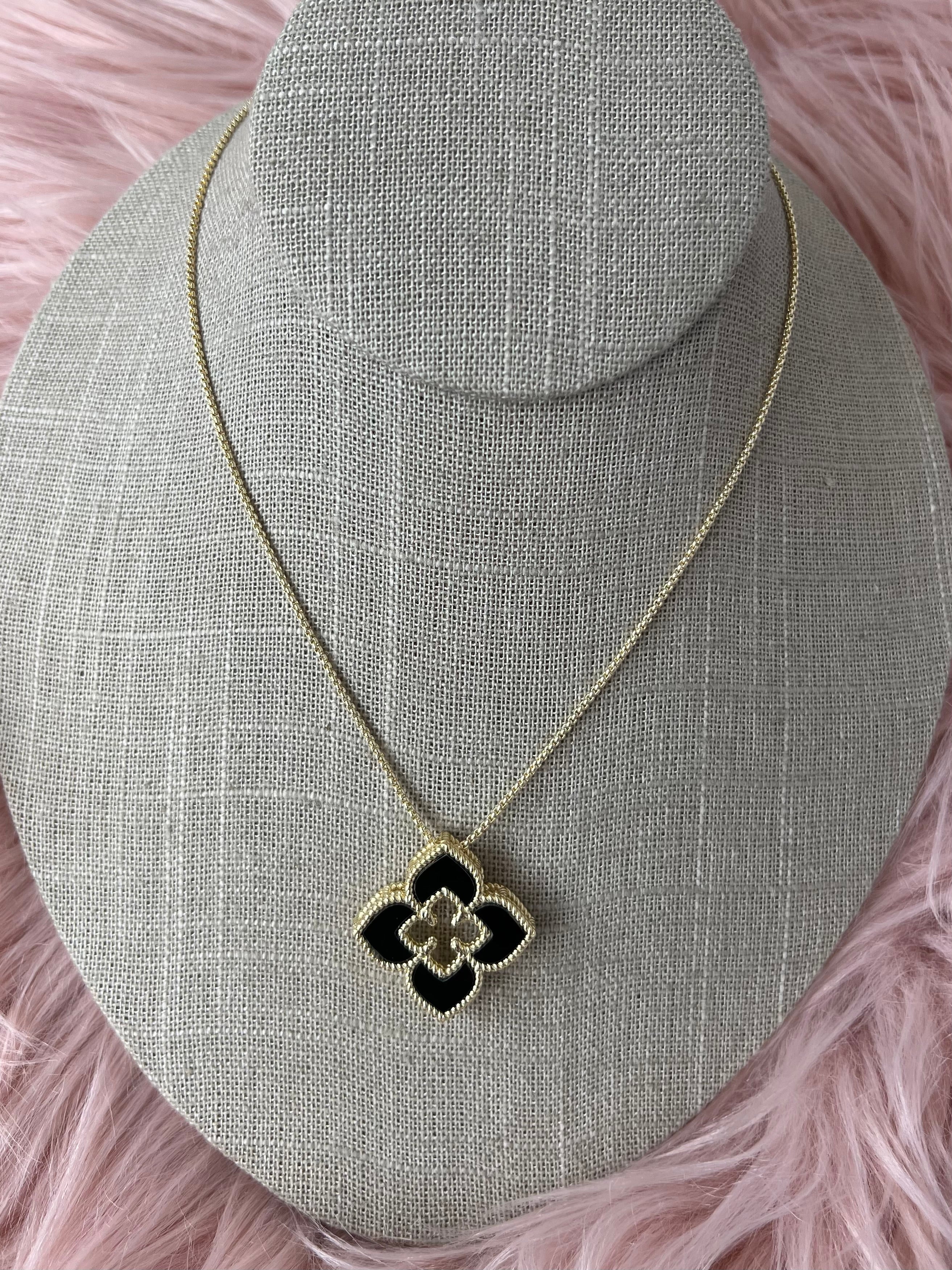 Rae & Jade THE ICON CLOVER NECKLACE - Black