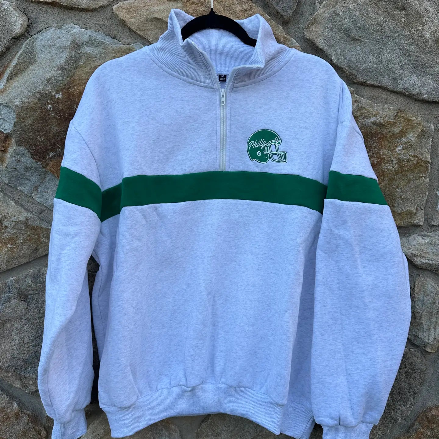 “Birds Retro ¼ Zip – Grey