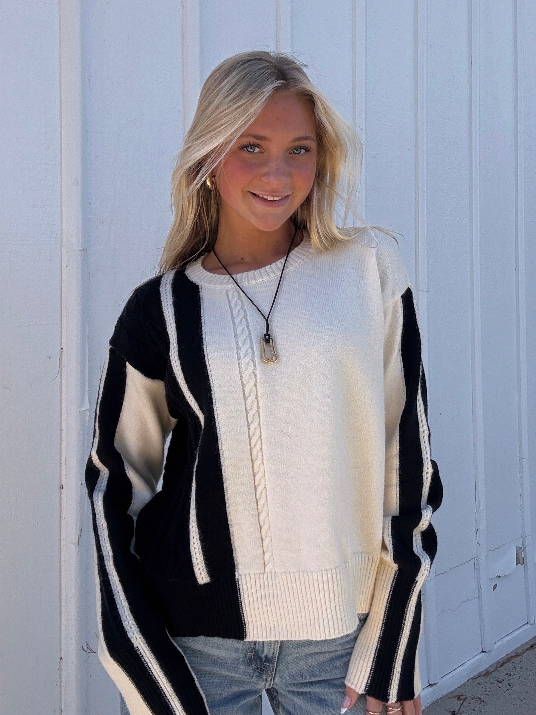 Talia Color Block Sweater