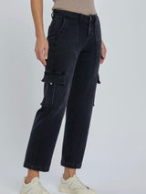 Tracey Black Super Soft Cargo Pocket Jean
