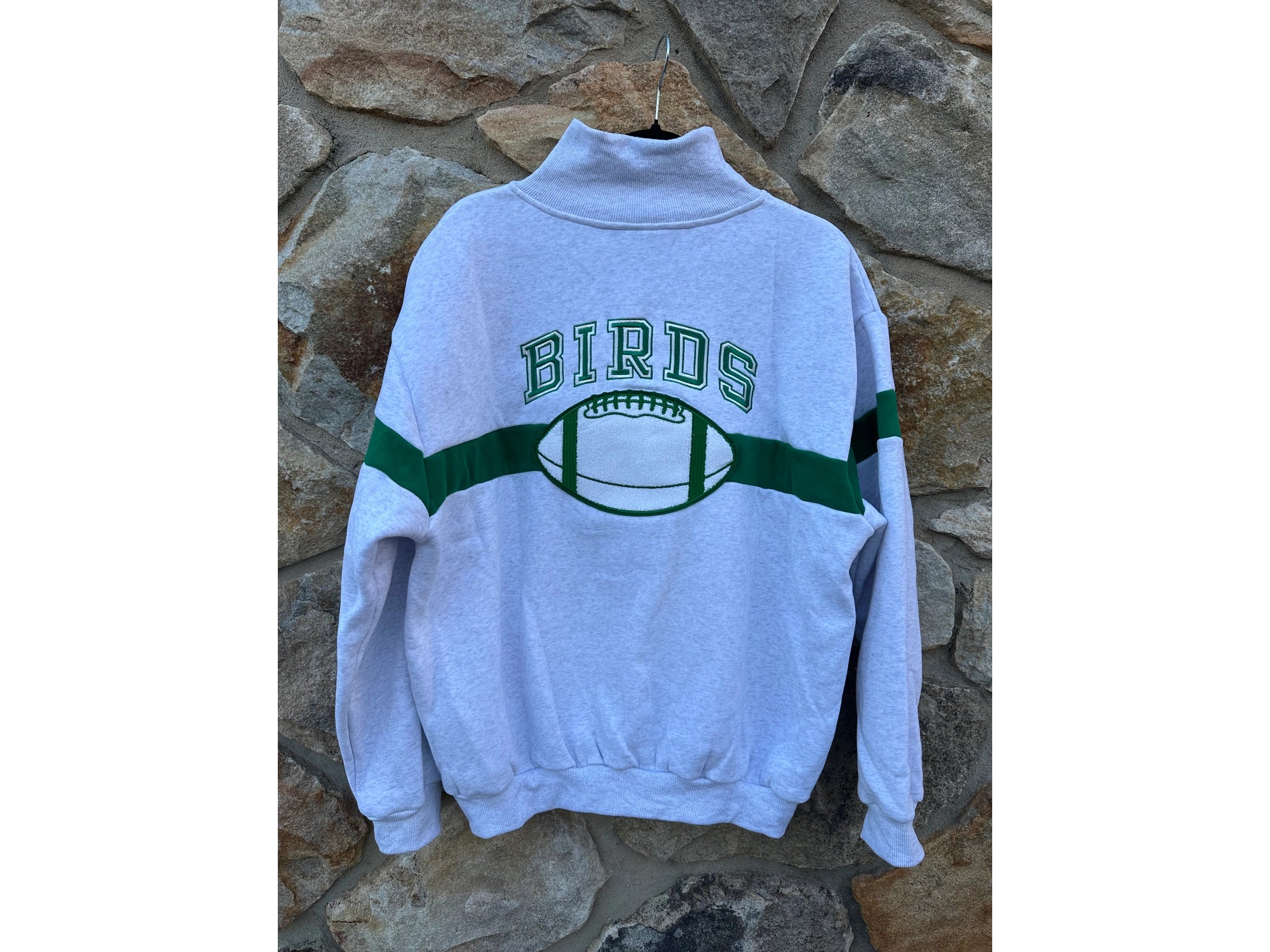 “Birds Retro ¼ Zip – Grey