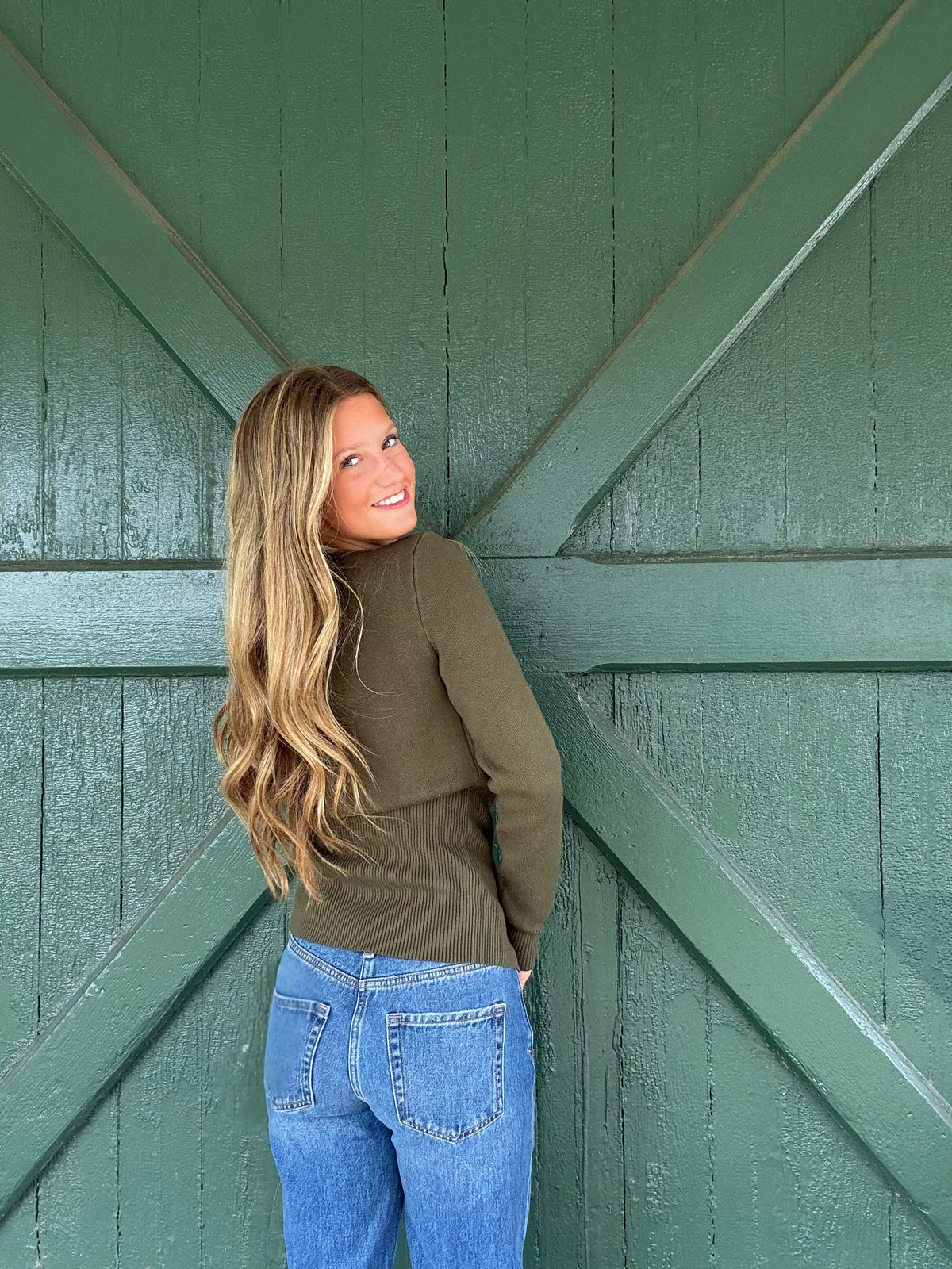 NIA Sophia Cardigan in Olive