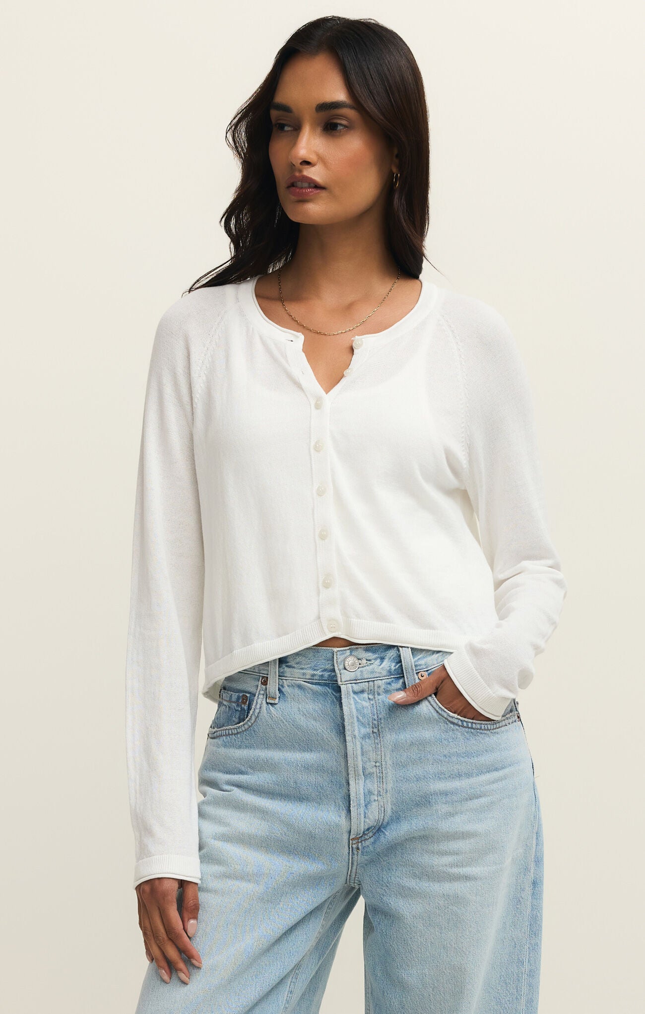The White Perfect Layer Cardigan