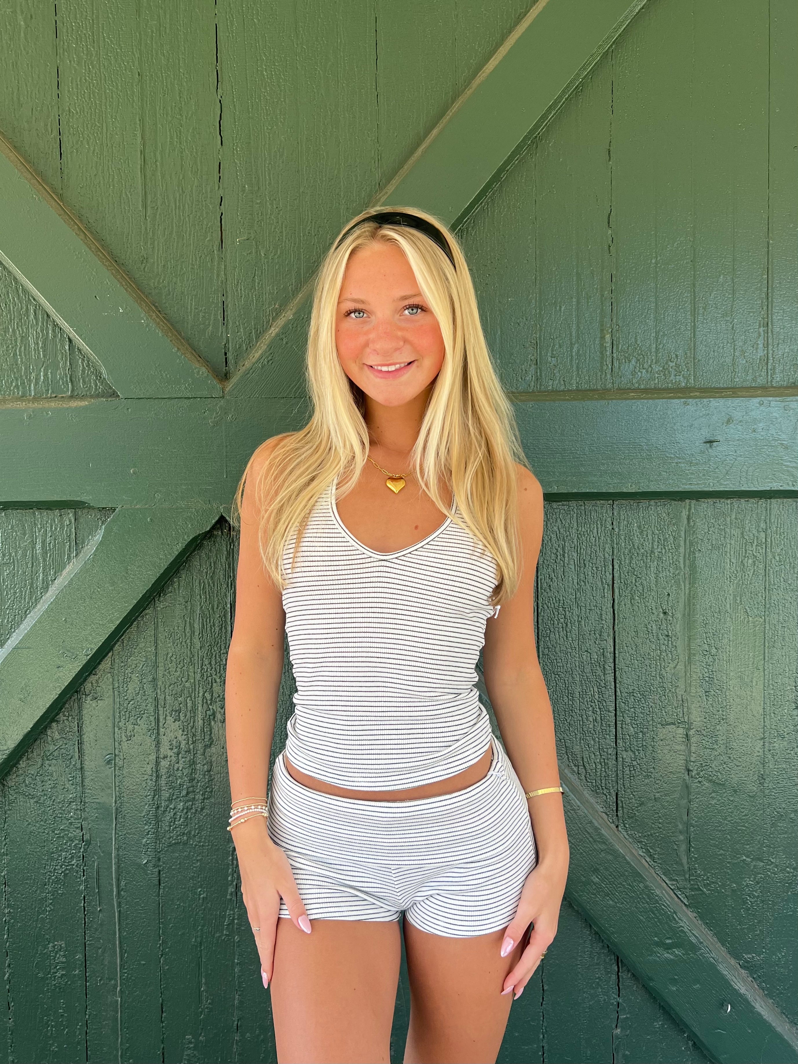 Zoe Stripe Halter Top