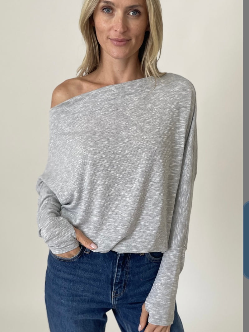 The Anywhere Silver Lurex Top