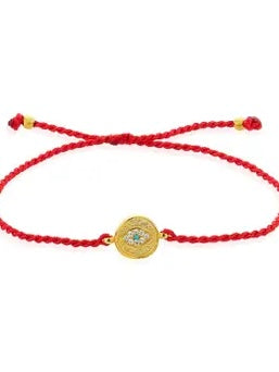 Red String Star Evil Eye Bracelet