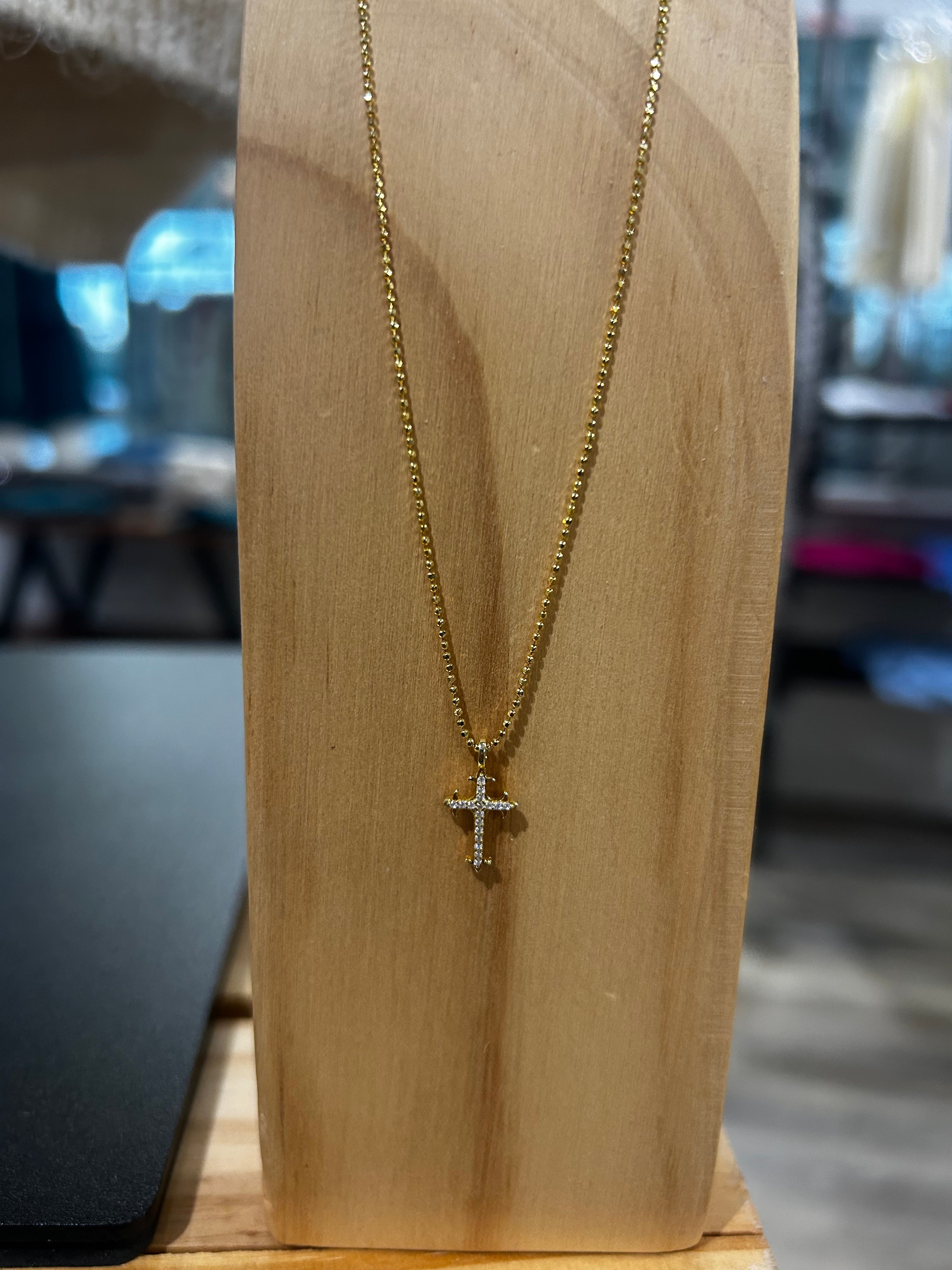 Arturo Sterling Sliver Mini Cross Necklace
