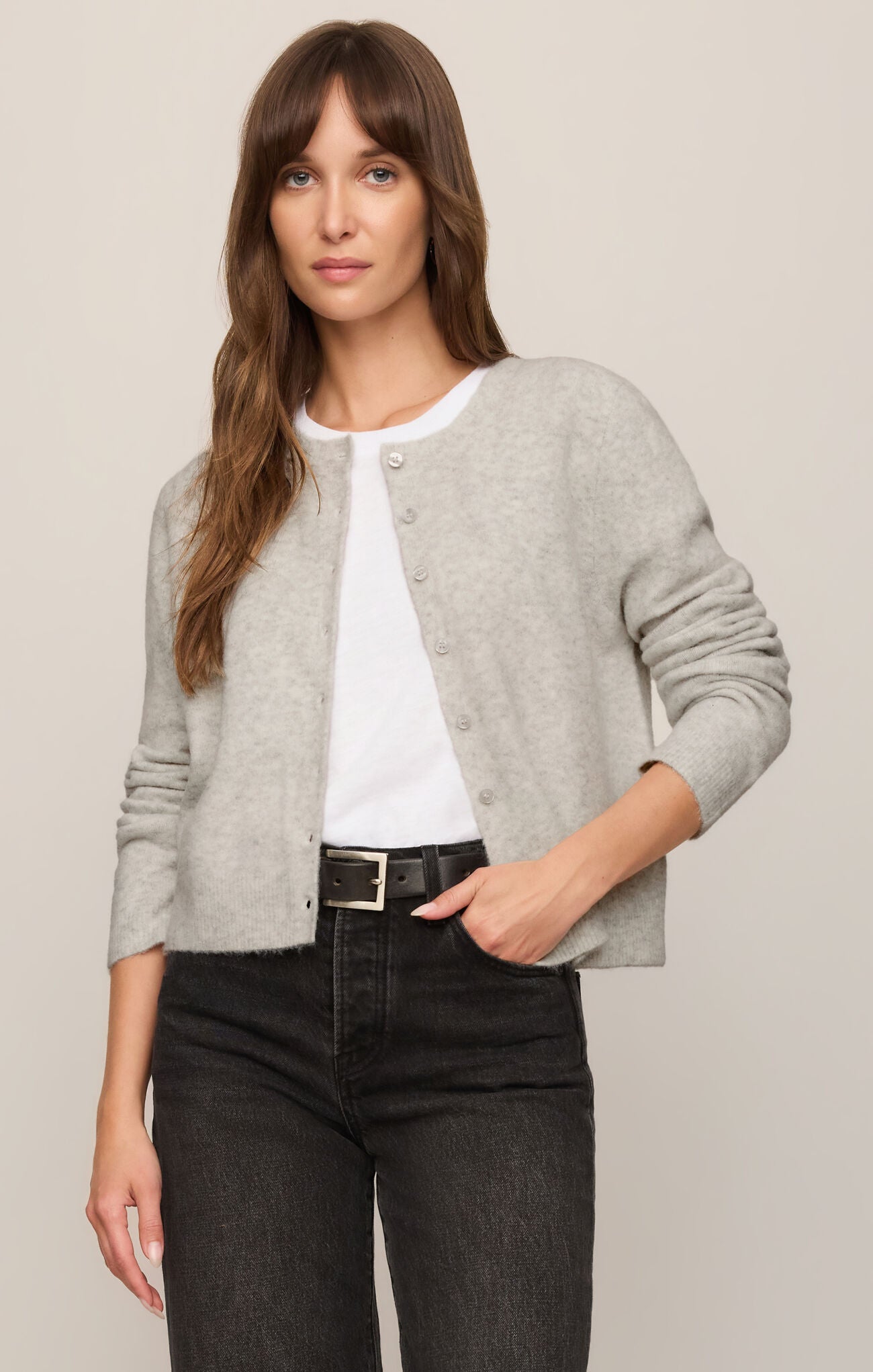 Z Supply Medina Cardigan Crew Neck Long Sleeve Cozy Knit Sweater