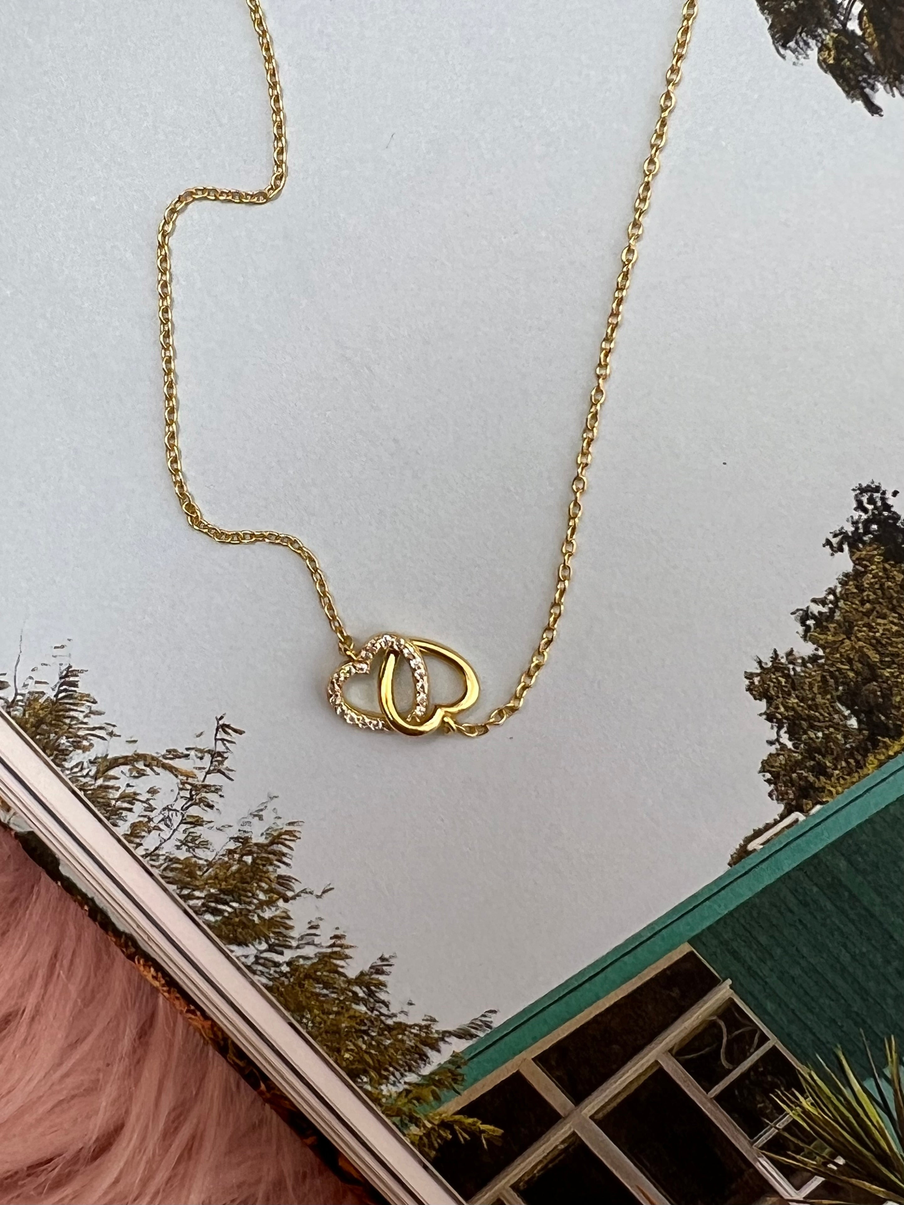 Interlocking Love Heart Necklace