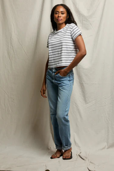 Perfect White Tee Everett Jersey Striped Tee