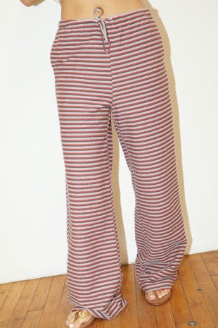 The Dylan Lavender Stripe Knit Wide Leg Pant