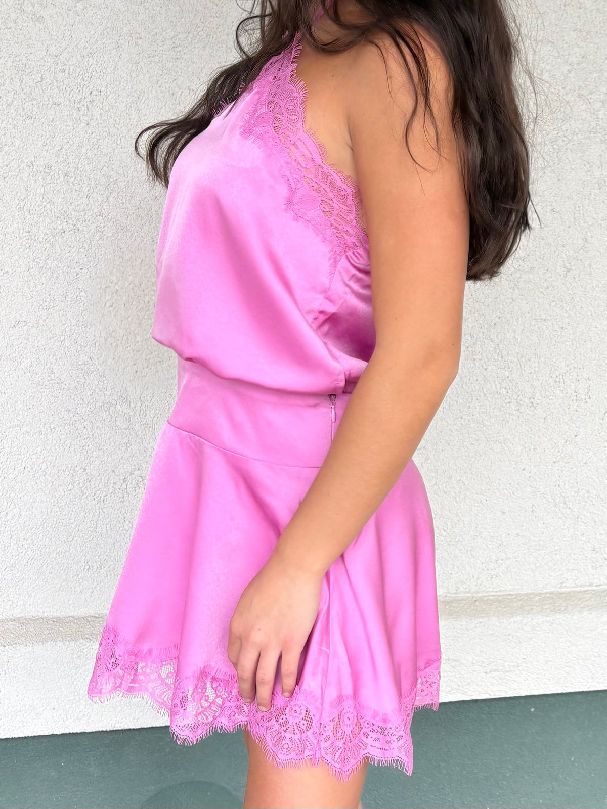Luna Luxe Halter Dress-Rose Pink