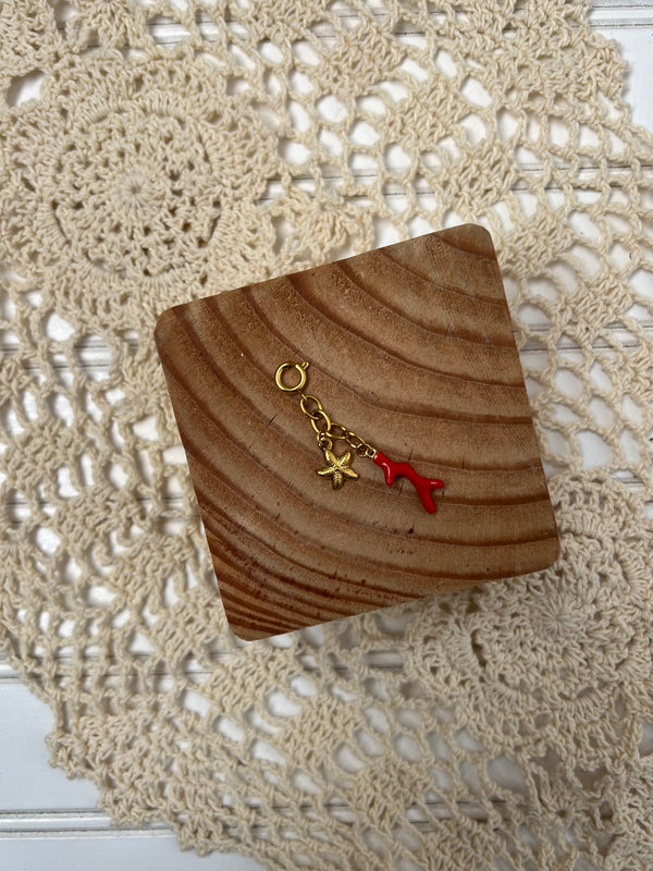 Large Bikini Coral Clip Charm