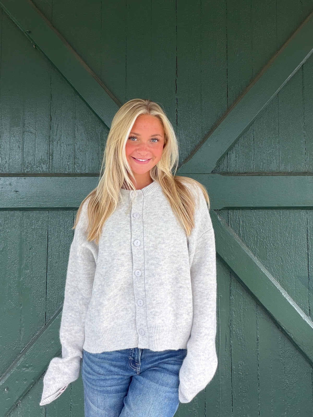The Effortless Cardigan - Heather Oat