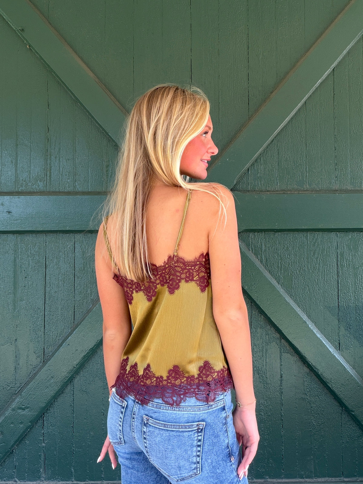 Lucy Paris Vanessa Satin Lace Trim Cami – Effortless Luxe Essential