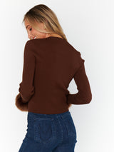 Fran Chocolate Brown Top