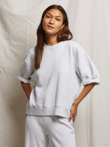 Rebecca French Terry 3/4 puff Sleeve Sweatshirt