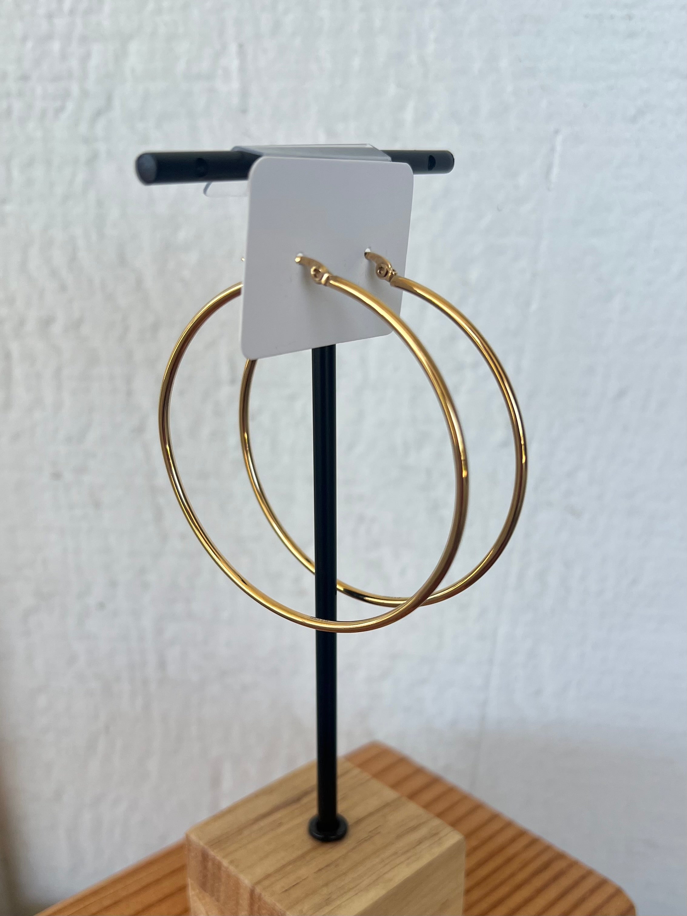 The Valentina Thin Large Waterproof Hoops