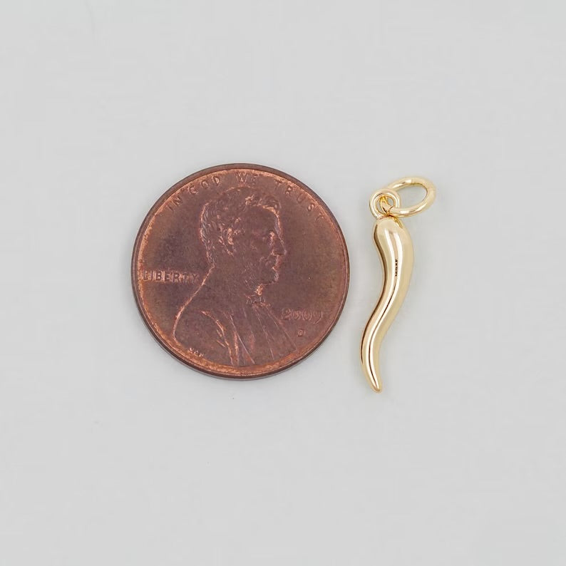 Gold Large Horn Charm