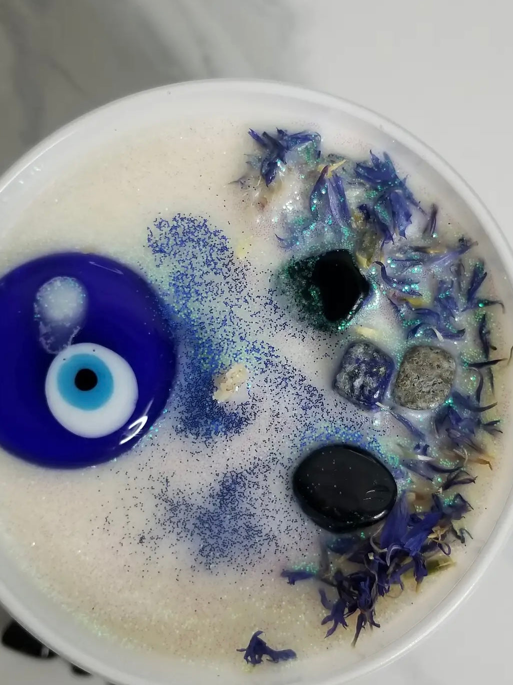 Evil Eye Soy Lapis Lazuli-Onyx Candle