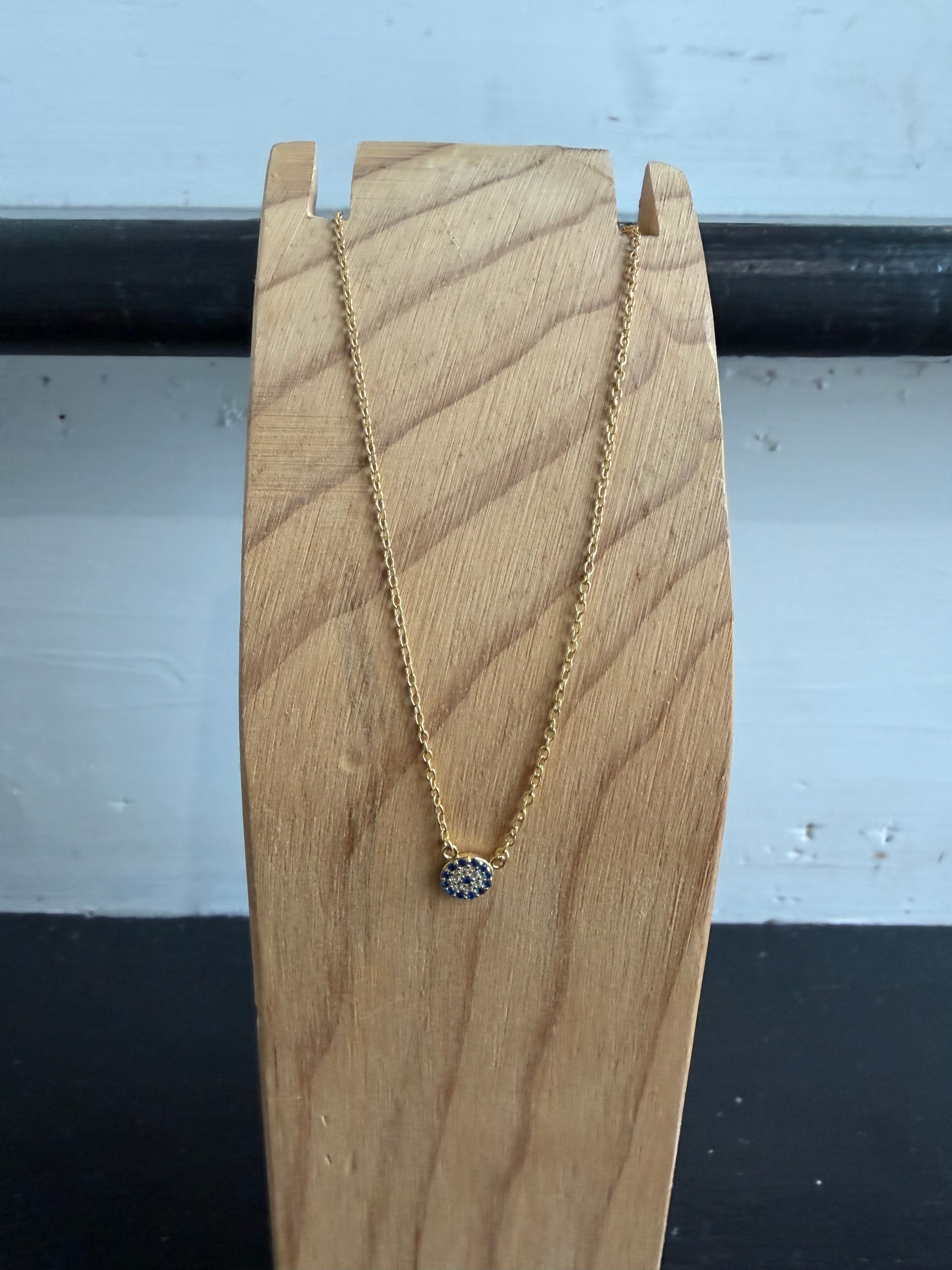 Azure Aura Petite Evil Eye Necklace
