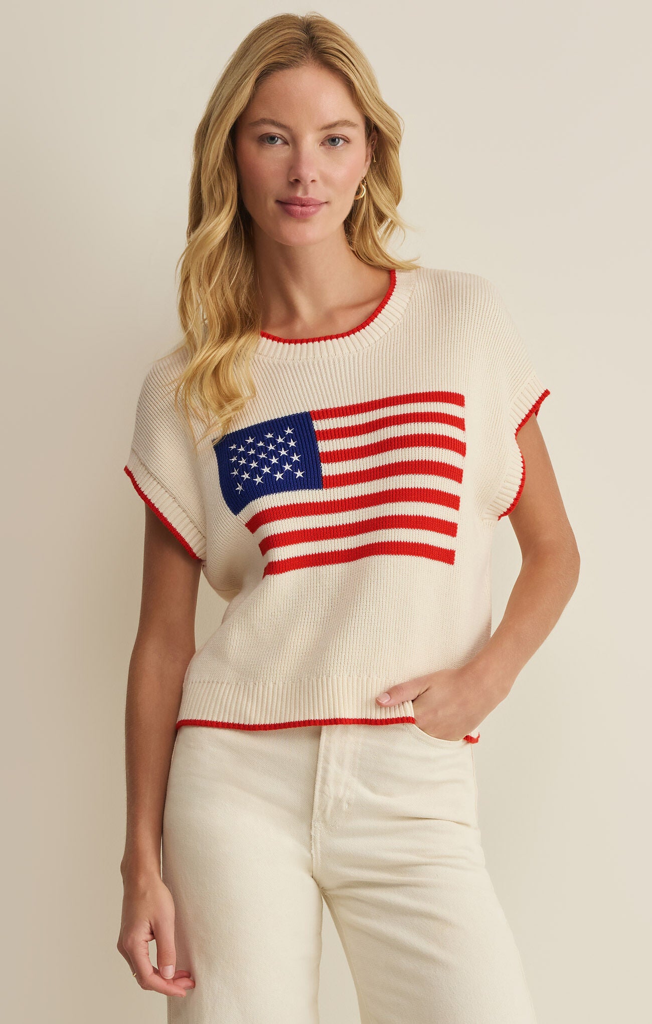Z Supply Sleeveless Patriot Sweater – Cloud