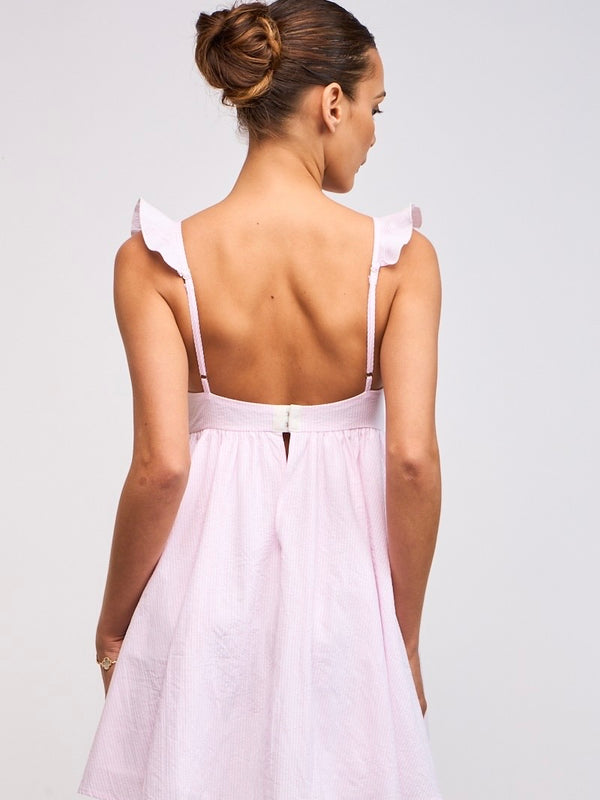 Rayna Pink Stripe Mini Dress