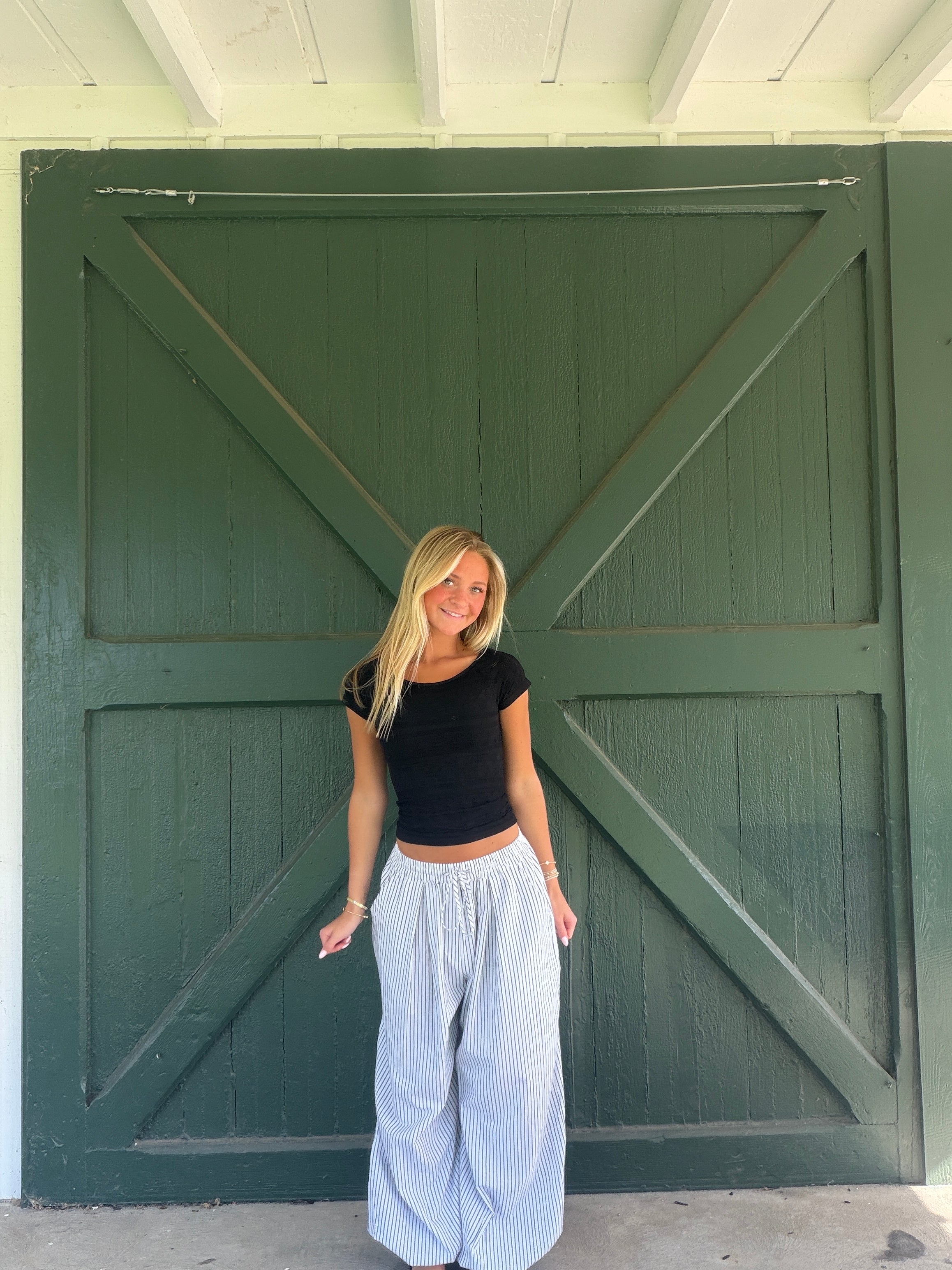 Avery Striped Balloon Pant