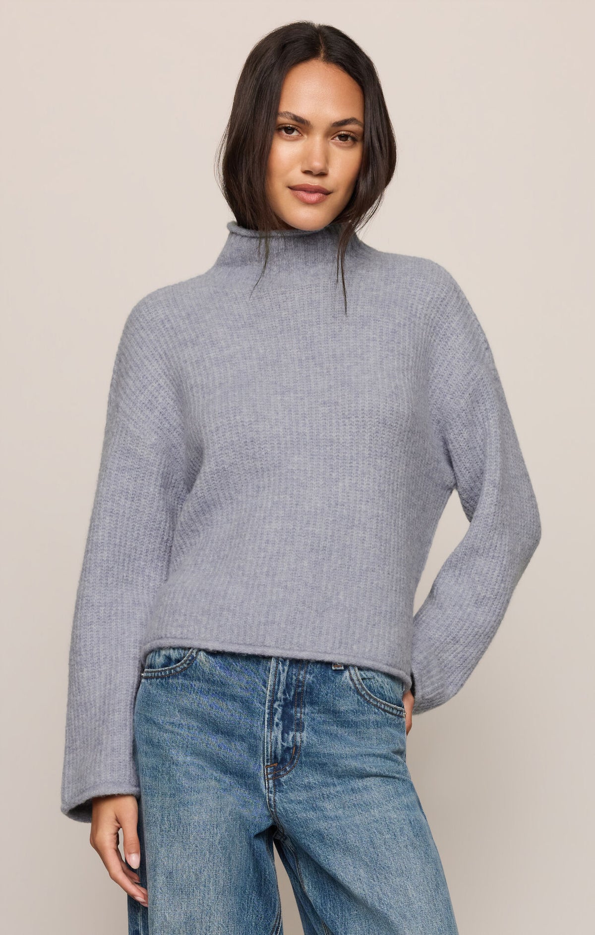Z Supply Warm Wishes Sweater | Soft Turtleneck Fuzzy Knit Pullover
