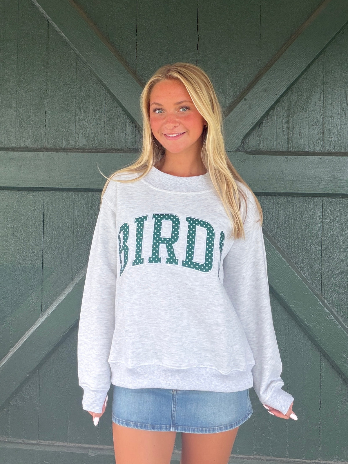 Philadelphia Eagles Birds Polka Dot Mock Neck Sweatshirt – Polka Dot Lettering