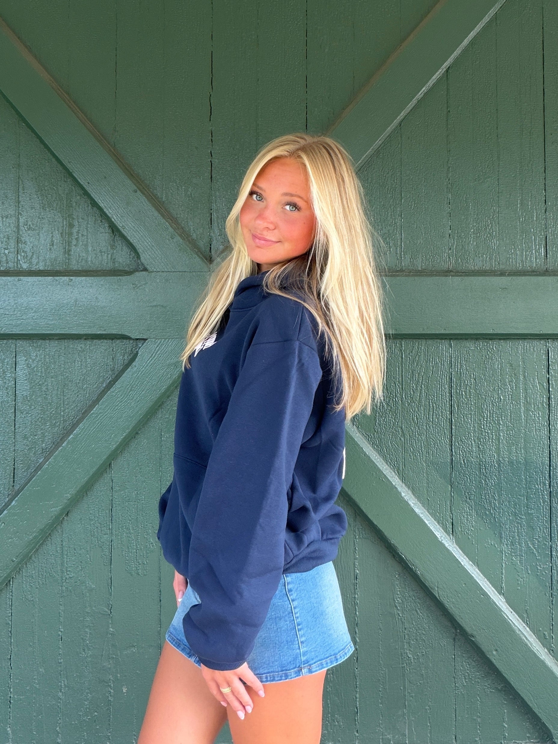 Happy Camp3r PUFF Core  Hoodie – Navy
