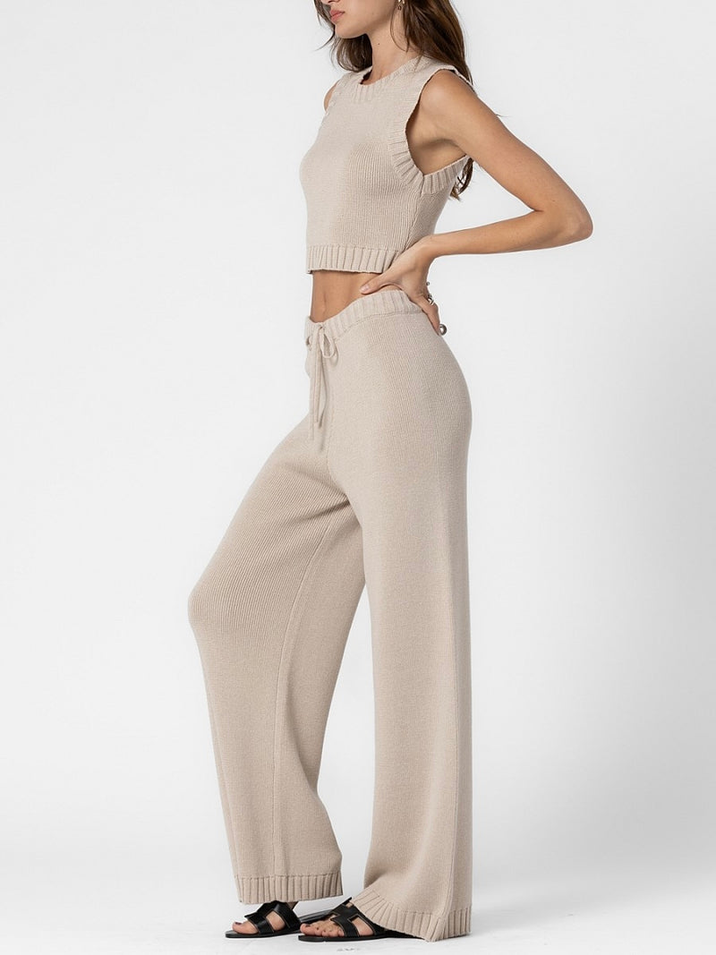 Chloe Knitted Wide Leg Pant