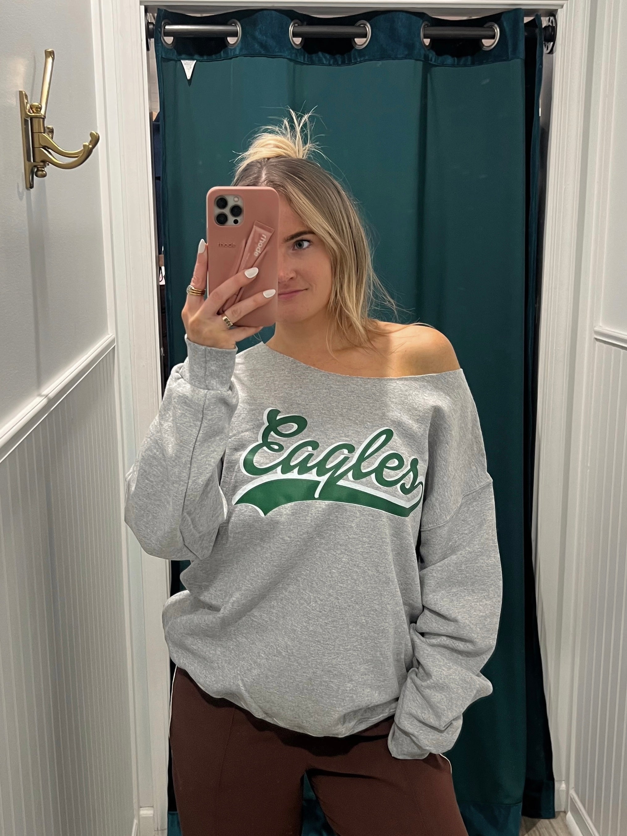 Eagles Off the Shoulder Sweatshirt