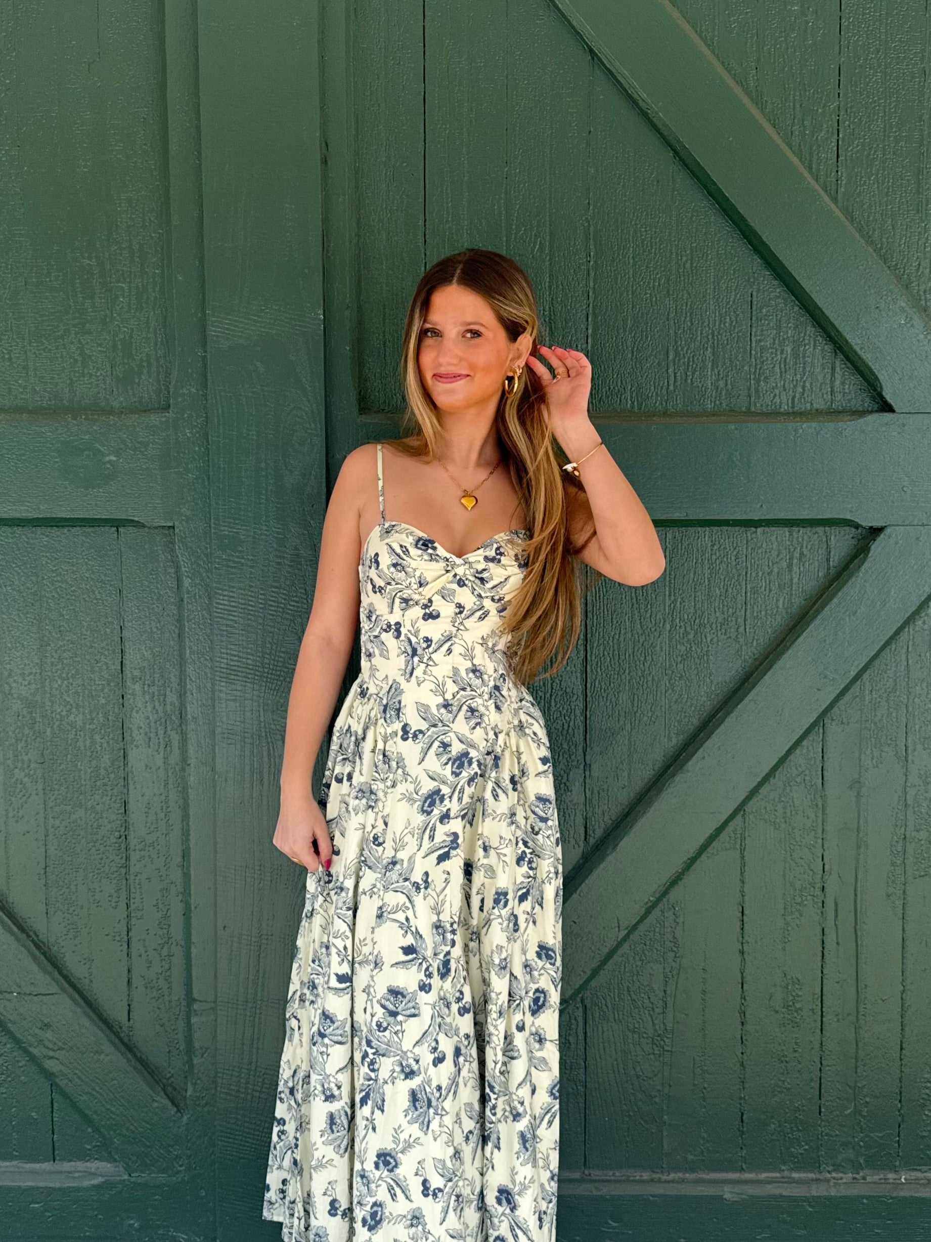 NIA Destene Floral Midi Dress