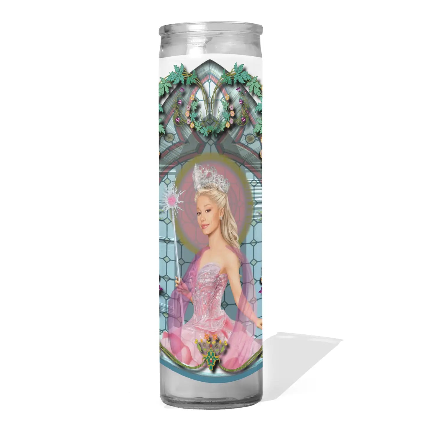 Ariana Grande Glinda the Good Witch Prayer Candle – Wicked Inspired Saint Celebrity Candle