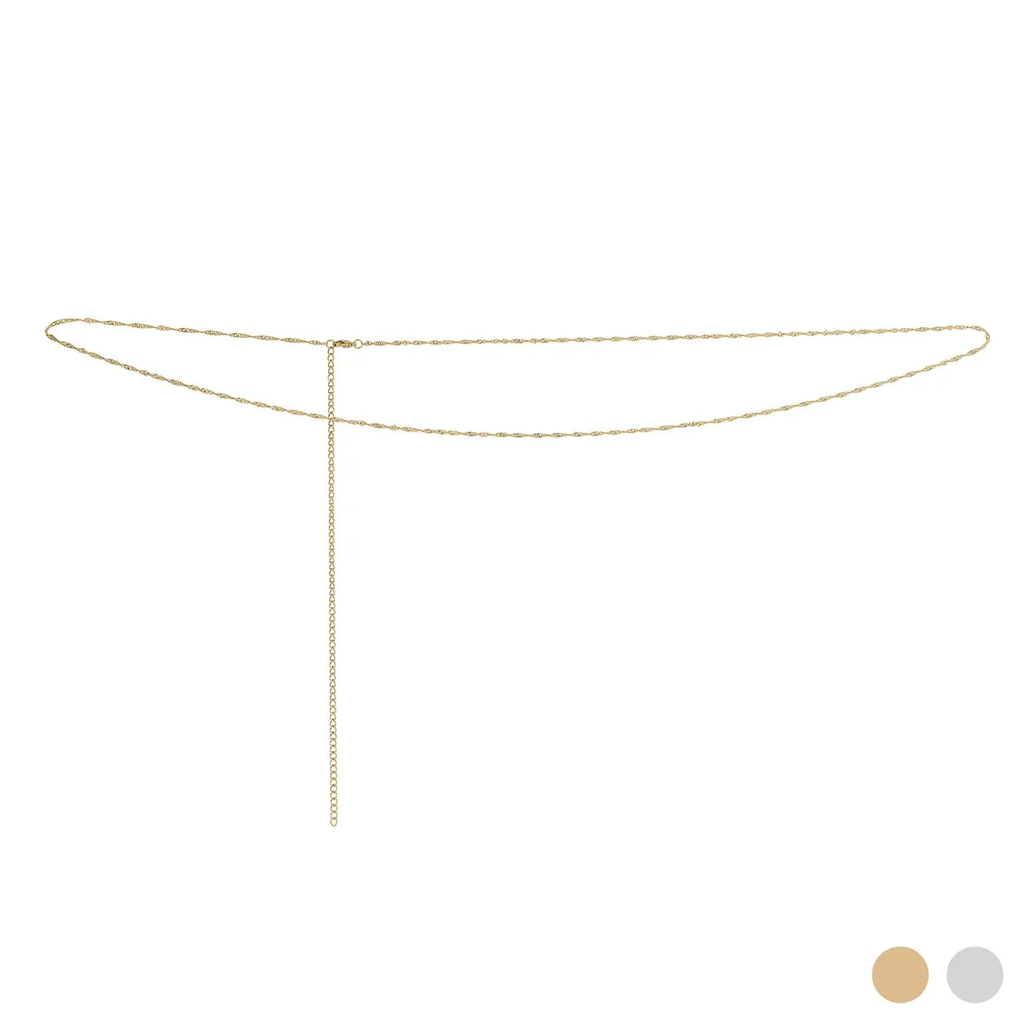 Golden Drift Belly Chain – 18K Gold Plated, Water & Tarnish Resistant