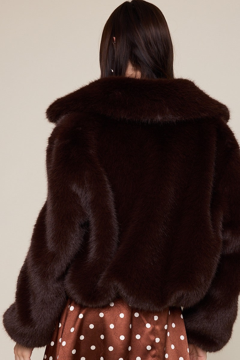 Perfect Chocolate Brown Fur Jacket