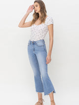 Mid Rise Crop Flare Jean