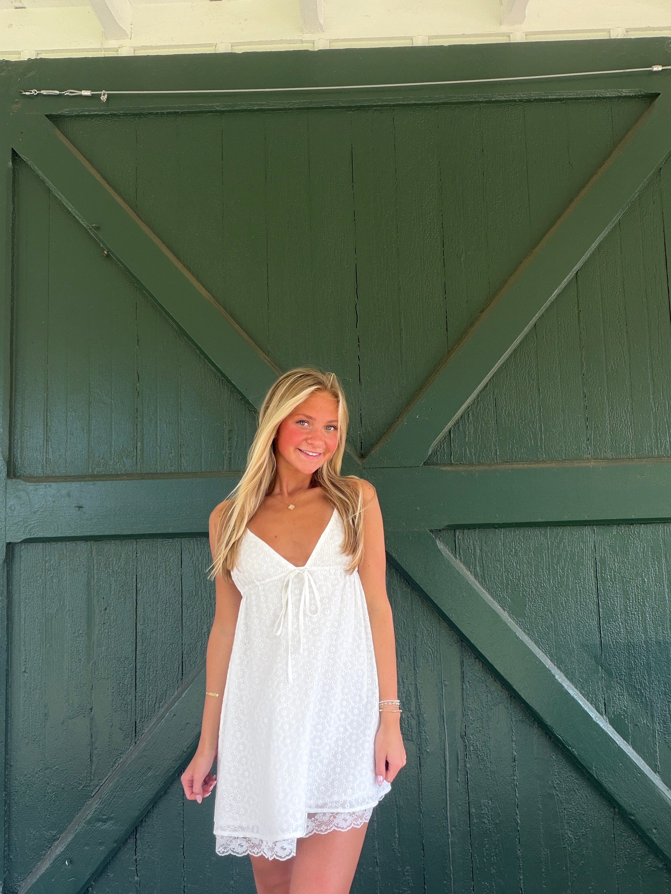 Summer Days Eyelet Dress - White