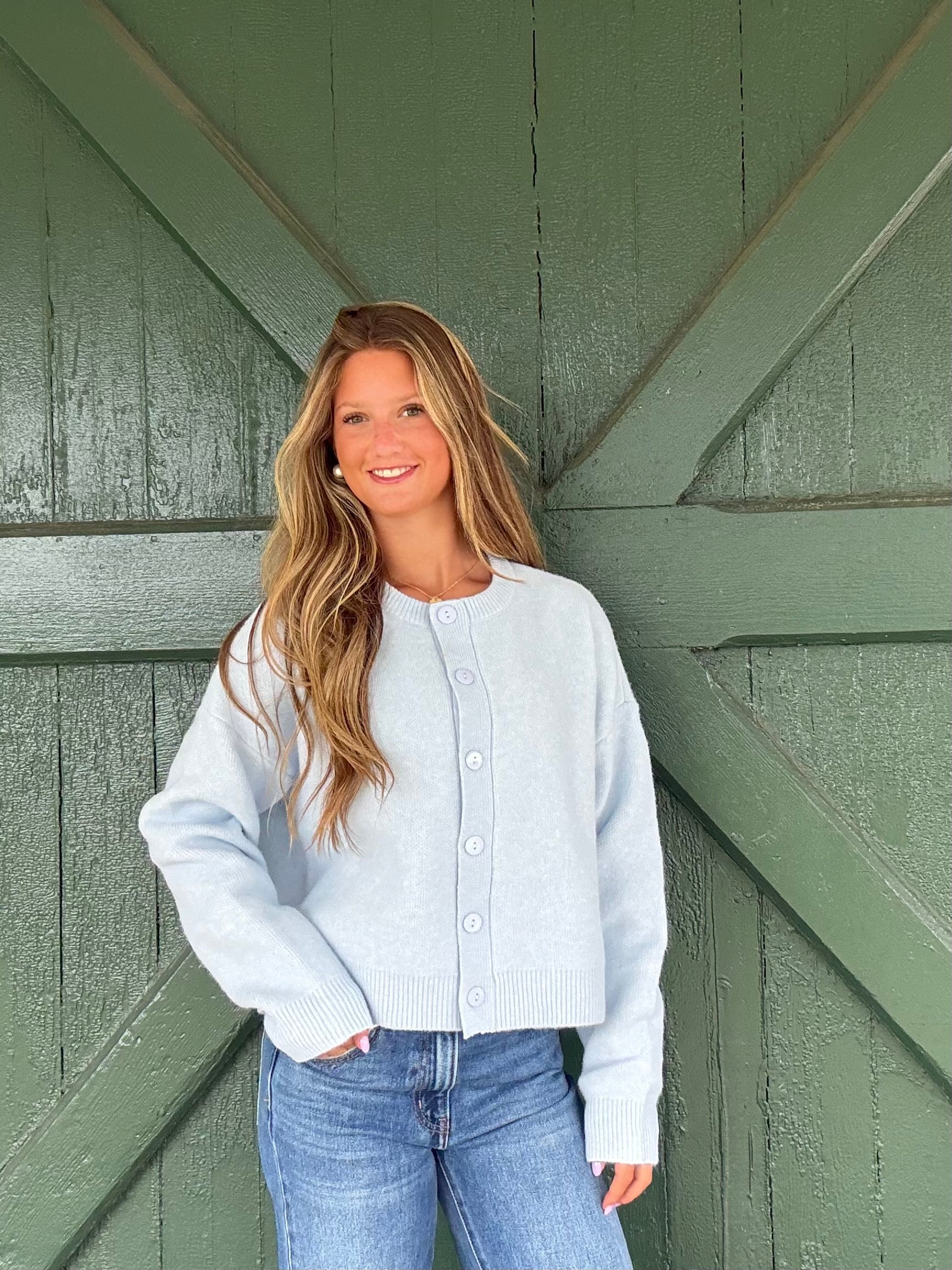The Effortless Cardigan - Baby Blue