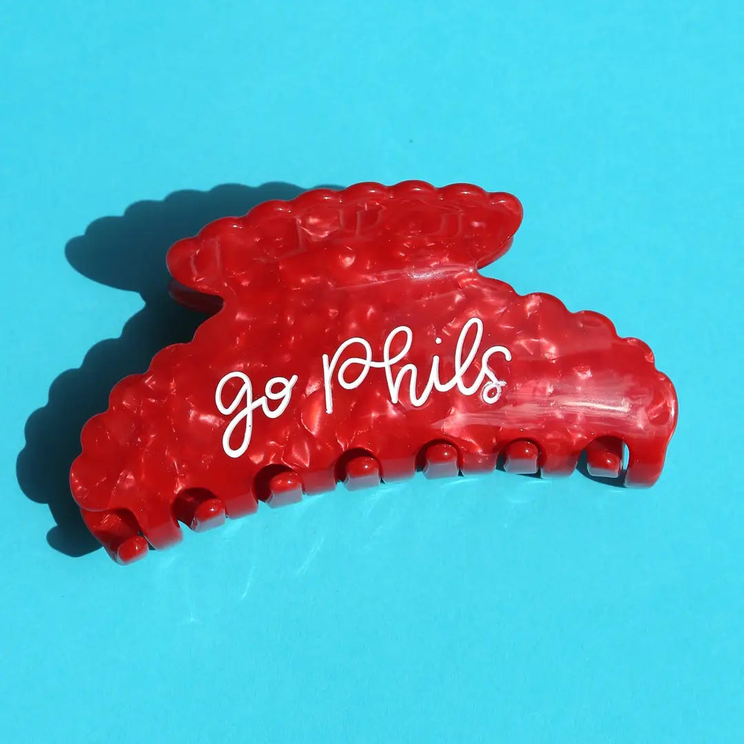 Go Phils Hair Claw Clip – Phillies Game Day Acetate Clip
