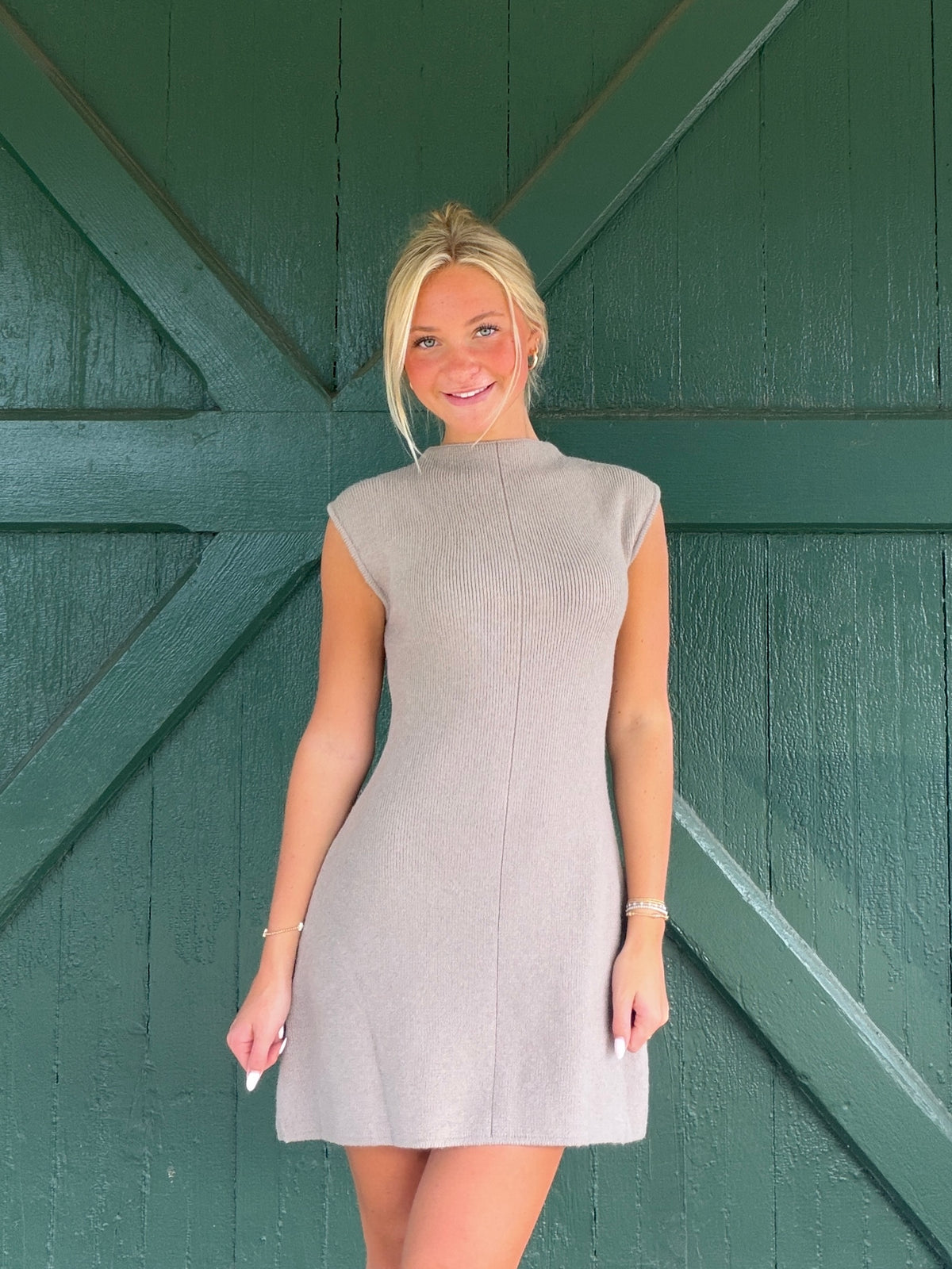 Blake Sleeveless Mock Neck Sweater Dress