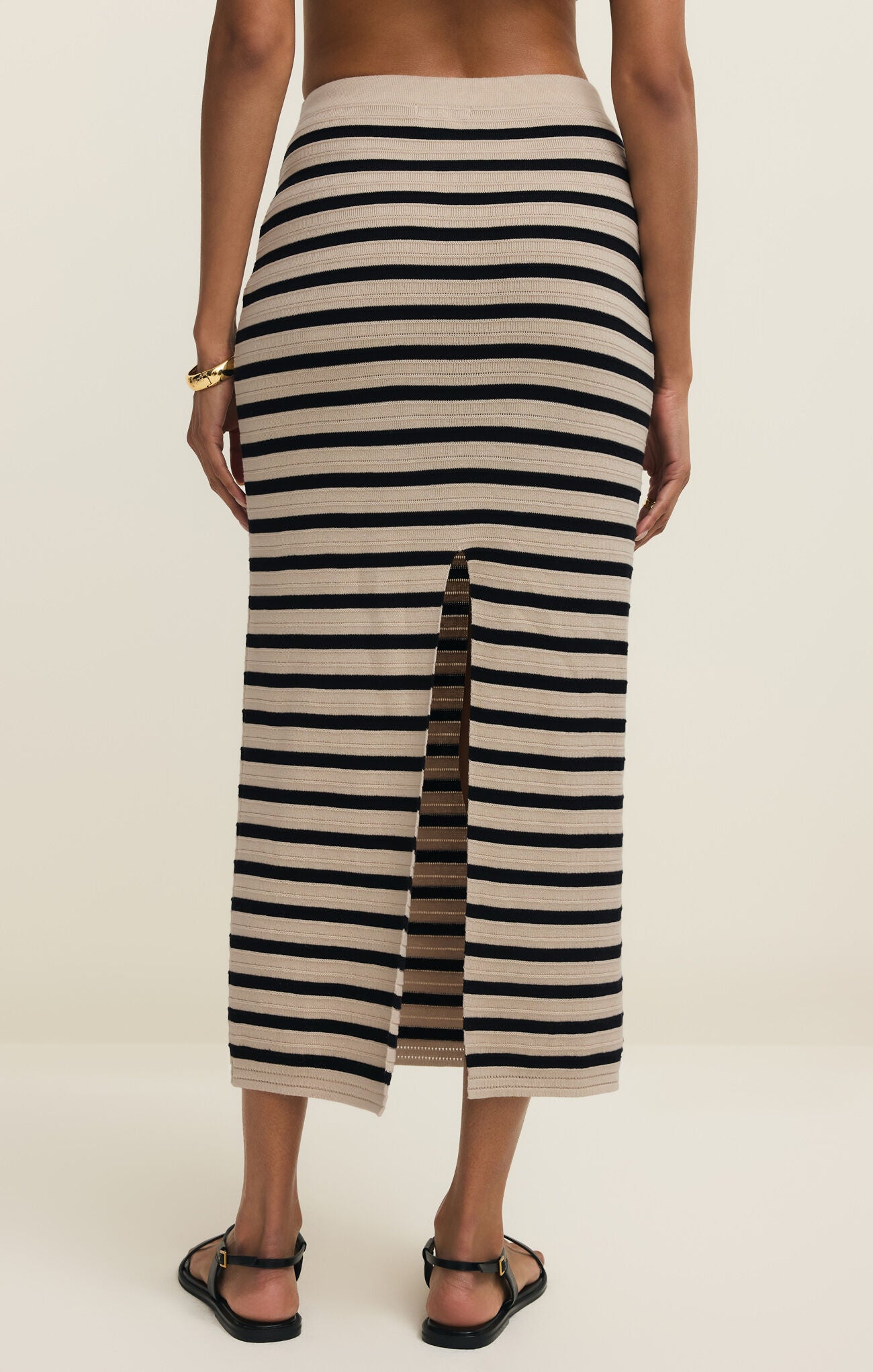 Zsupply Emori Striped Skirt-Natural