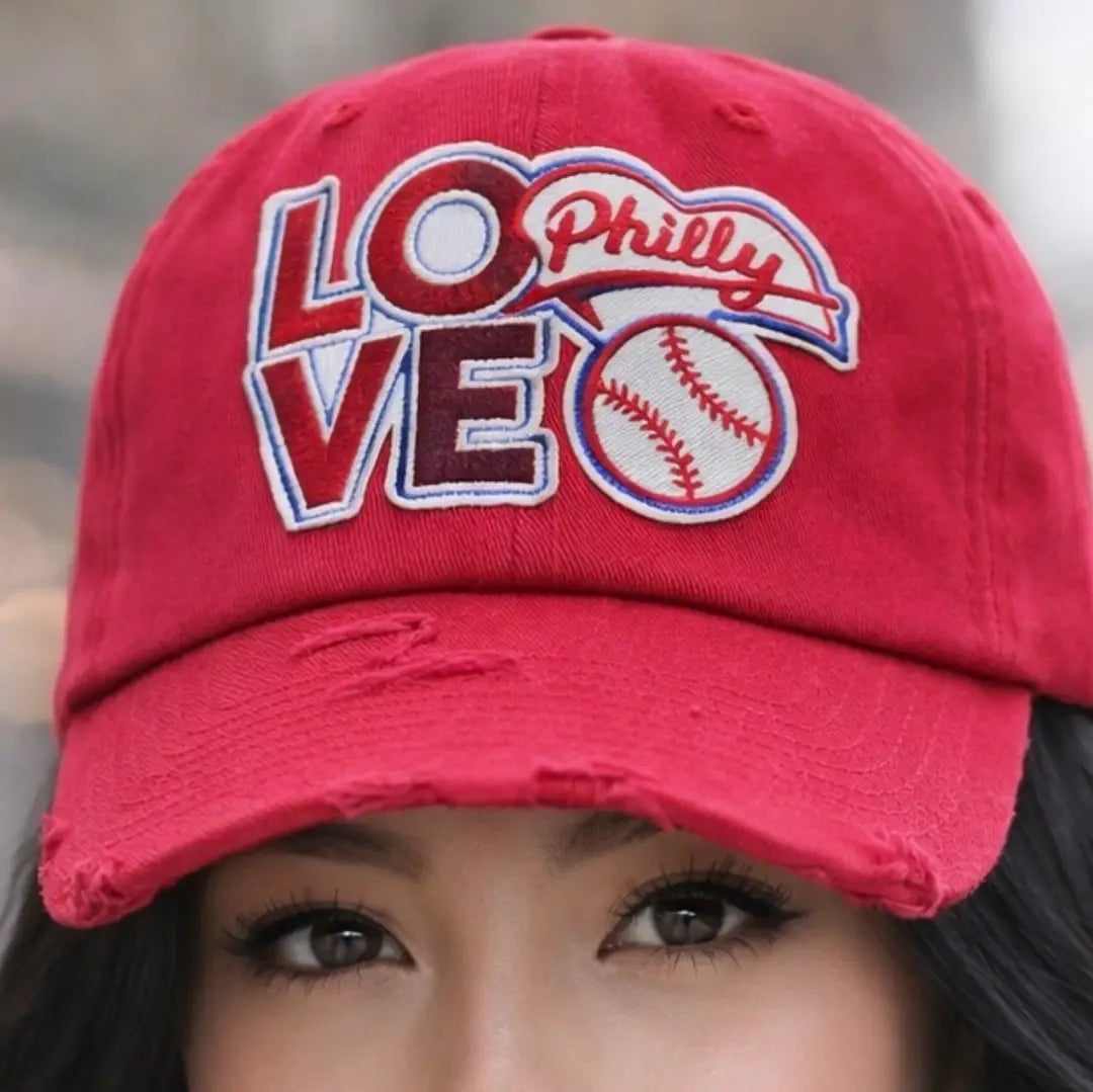 Love Philly Baseball Hat - Red