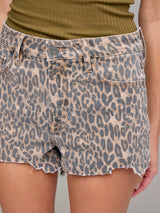 High Rise Cheetah Shorts