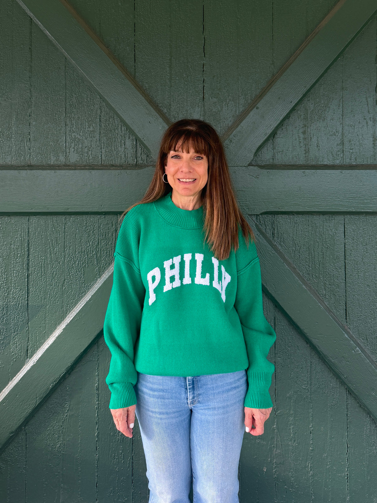 Philadelphia Eagles Philly Sweater – Green Game Day Knit Pullover